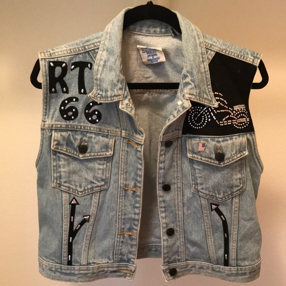 Scottsdale Images Route 66 Jean Jacket Vest - Picture 1 of 8